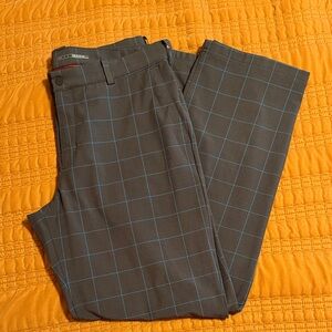 Nike Tiger Woods golf pants 34 x 32 grey with blue stripe